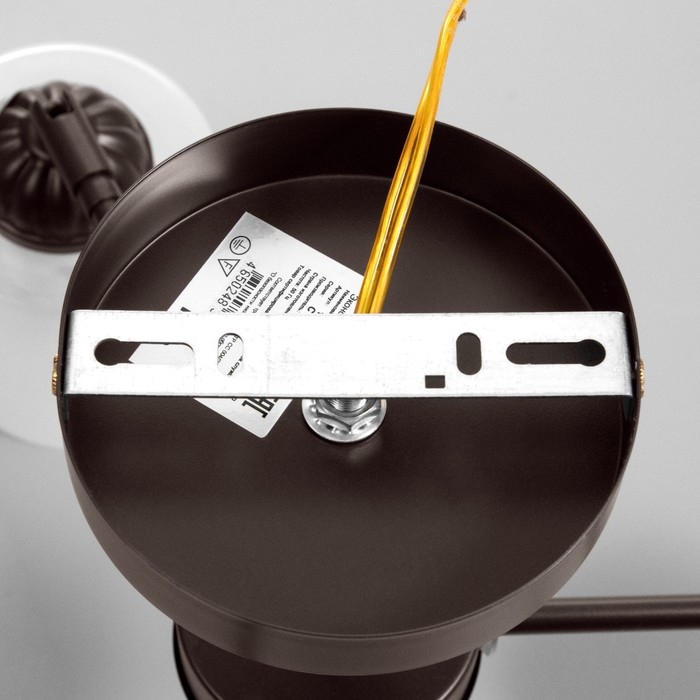 Люстра Люстра "Исла" 3х60Вт Е27 Коричневый 48х48х22см