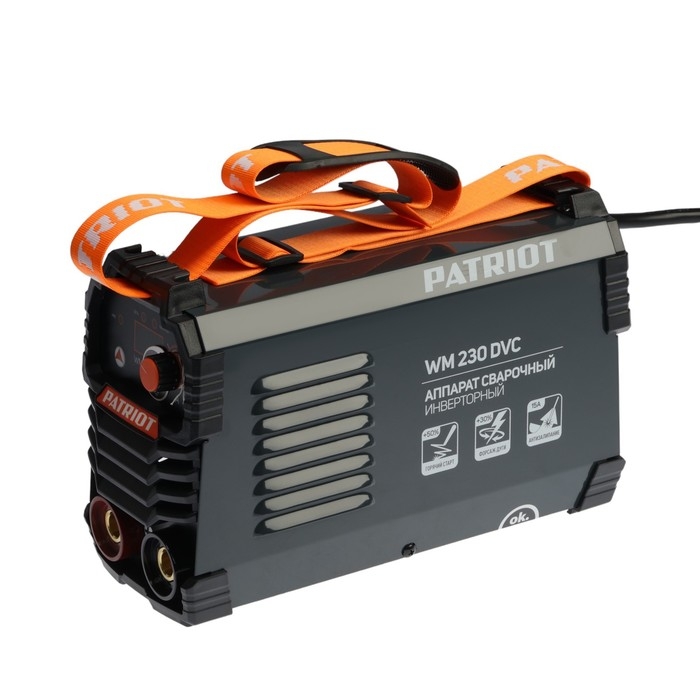 Аппарат сварочный инверторный Patriot WM2230DVC, 220 В, 11 кВт, 20-230 А, 1.6-5 мм, VRD Аппарат сварочный инверторный Patriot WM2230DVC, 220 В, 11 кВт, 20-230 А, 1.6-5 мм, VRD