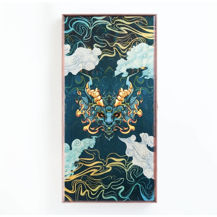 Нарды деревянные большие, настольная игра Нарды деревянные большие, настольная игра "Дракон", 40 х 40 см, с шашками