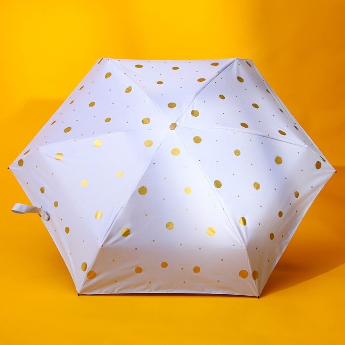 Зонт женский механический, 6 спиц, цвет белый. Зонт женский механический, 6 спиц, цвет белый.