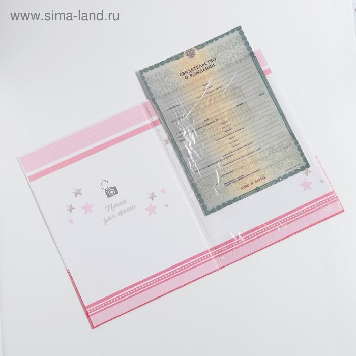Папка для свидетельства о рождении «Слоник», для девочки, А4 Папка для свидетельства о рождении «Слоник», для девочки, А4