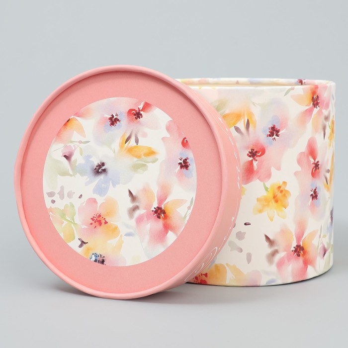 Набор шляпных коробок 2 в 1, упаковка подарочная, «Акварельные цветы», 13 х 13 см, 16 х 16 см Набор шляпных коробок 2 в 1, упаковка подарочная, «Акварельные цветы», 13 х 13 см, 16 х 16 см