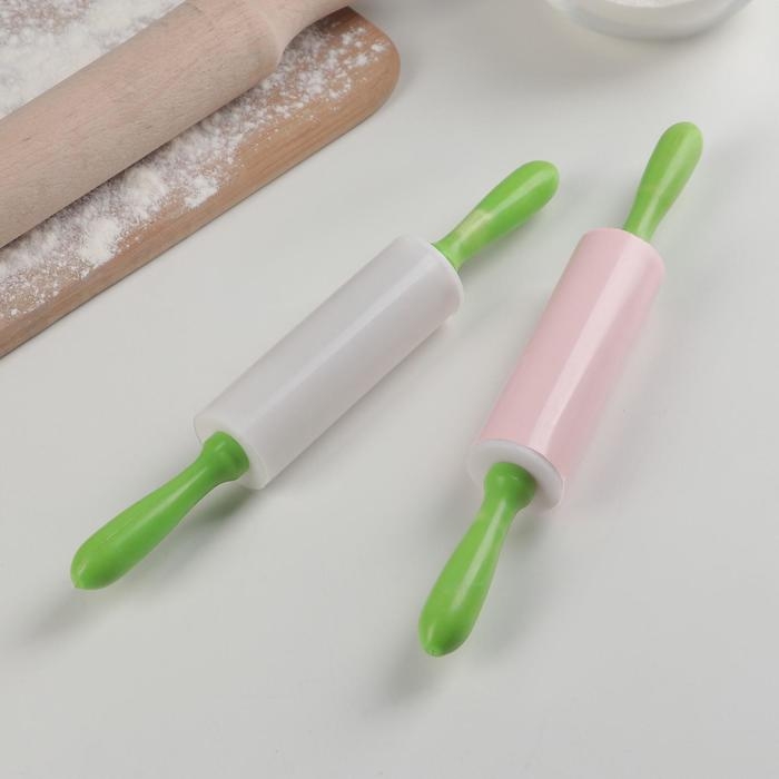 Скалка, 21 см, рабочая часть 9 см, цвет МИКС Скалка, 21 см, рабочая часть 9 см, цвет МИКС