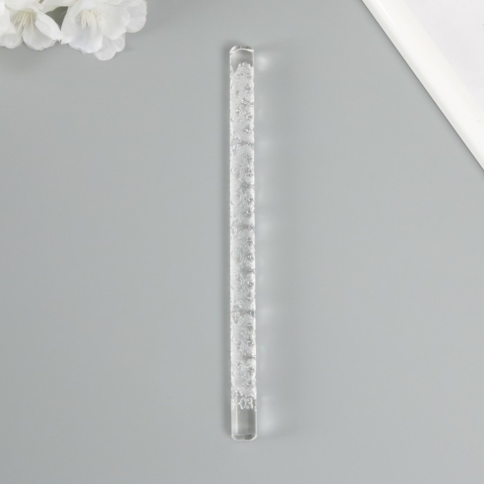 Скалка для творчества акрил Скалка для творчества акрил "Летний узор" 16х1 см