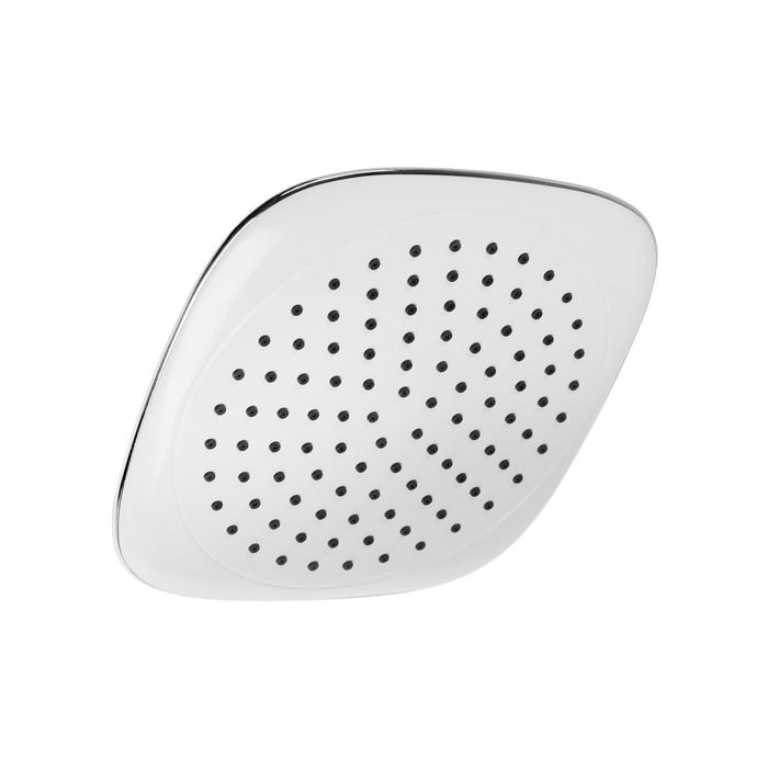 Лейка стационарная ZEIN Z019, пластик, квадратная с округленными углами, 1 режим, белый/хром Лейка стационарная ZEIN Z019, пластик, квадратная с округленными углами, 1 режим, белый/хром