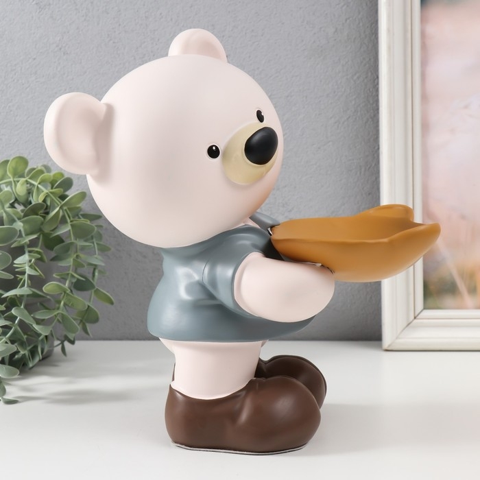 Сувенир полистоун Сувенир полистоун "Мишка с подставкой" 14х21х25 см