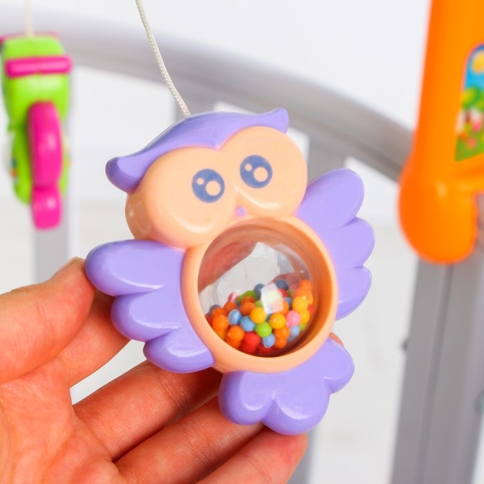 Мобиль музыкальный на кроватку «Музыкальные листья. Совы», на батарейках, Крошка Я Мобиль музыкальный на кроватку «Музыкальные листья. Совы», на батарейках, Крошка Я