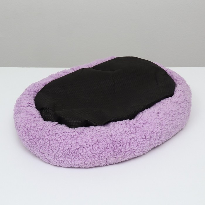 Лежанка для собак и кошек  Лежанка для собак и кошек "Уют", мягкий мех, 50 х 42 х 11 см, фиолетовая