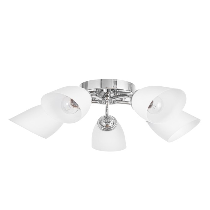 Люстра потолочная Кэтти 5х40Вт Е27 Хром 55x55x25 см Люстра потолочная Кэтти 5х40Вт Е27 Хром 55x55x25 см