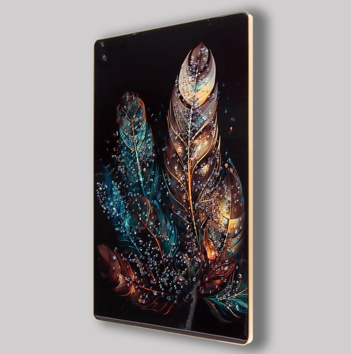 Картина акрил  Картина акрил "Перо колор сияние" 60х39,5 см