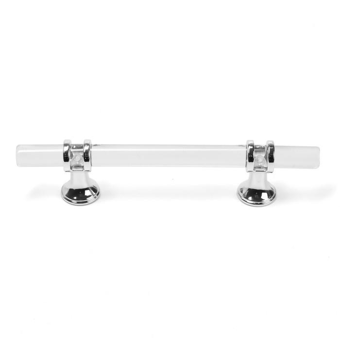 Ручка скоба CAPPIO PK106, м/о 96 мм, D=12 мм, пластик, цвет прозрачный/хром Ручка скоба CAPPIO PK106, м/о 96 мм, D=12 мм, пластик, цвет прозрачный/хром