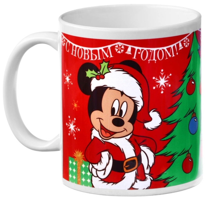 Новый год. Кружка керамическая  Новый год. Кружка керамическая "С Новым годом!" 320 мл, Микки Маус