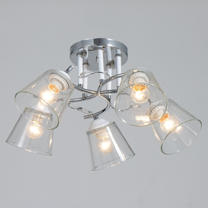 Люстра Люстра "Аиша" 5хЕ27 40Вт хром 58х58х27 см BayerLux