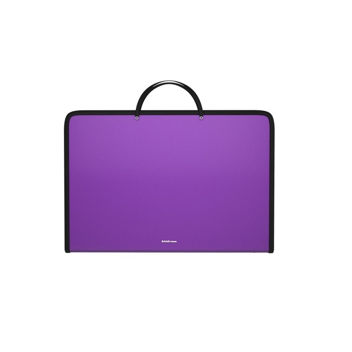 Папка с ручками А4, 327 х 228 х 30 мм, Erich Krause Папка с ручками А4, 327 х 228 х 30 мм, Erich Krause "Diagonal Vivid", 500 мкм, молния вокруг, микс