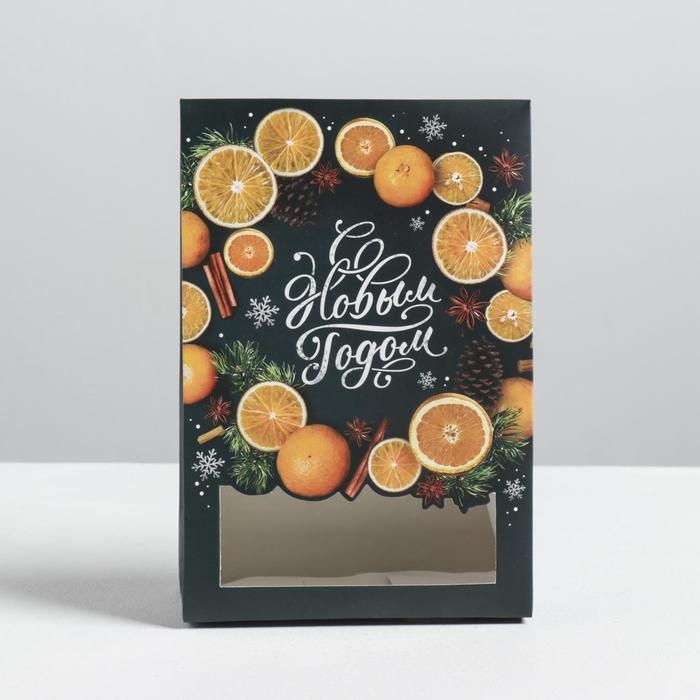 Коробка подарочная новогодняя складная «С Новым годом!», 15 х 7 х 22 см, Новый год Коробка подарочная новогодняя складная «С Новым годом!», 15 х 7 х 22 см, Новый год