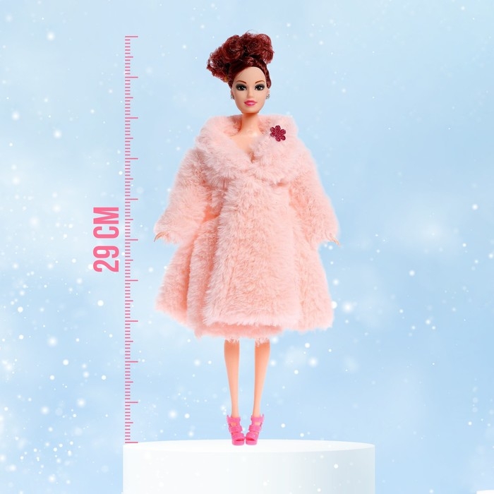 Кукла-модель «Инна» в шубе, цвет розовый Кукла-модель «Инна» в шубе, цвет розовый