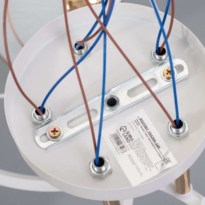 Люстра Люстра "Аделла" 5хЕ27 40Вт бело-золотой 65х65х26 см BayerLux