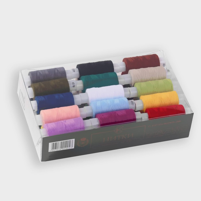 Набор ниток 40ЛШ, 200 м, 30 шт, цвет разноцветный Набор ниток 40ЛШ, 200 м, 30 шт, цвет разноцветный