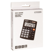 Калькулятор настольный Citizen "SDC-805NR", 8-разрядный, 105 х 120 х 21 мм, двойное питание, компактный, чёрный