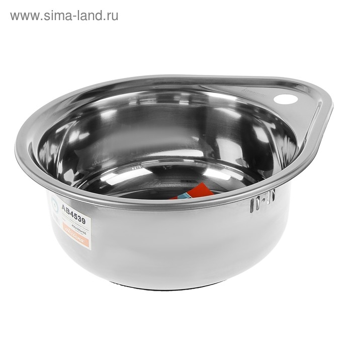Мойка кухонная Accoona AB4539, врезная, круглая, толщина 0.6 мм, 450х390х165 мм, глянец Мойка кухонная Accoona AB4539, врезная, круглая, толщина 0.6 мм, 450х390х165 мм, глянец