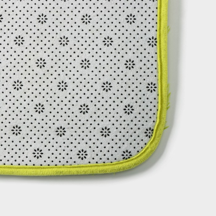 Коврики для ванной и туалета Доляна «Пушистик», 2 шт: 40×50 см, 50×80 см, цвет зелёный Коврики для ванной и туалета Доляна «Пушистик», 2 шт: 40×50 см, 50×80 см, цвет зелёный