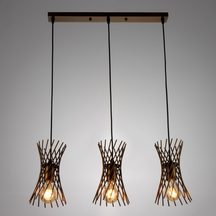 Светильник BayerLux Светильник BayerLux "Сенча" 3хE27 40Вт золото 55х15х100 см