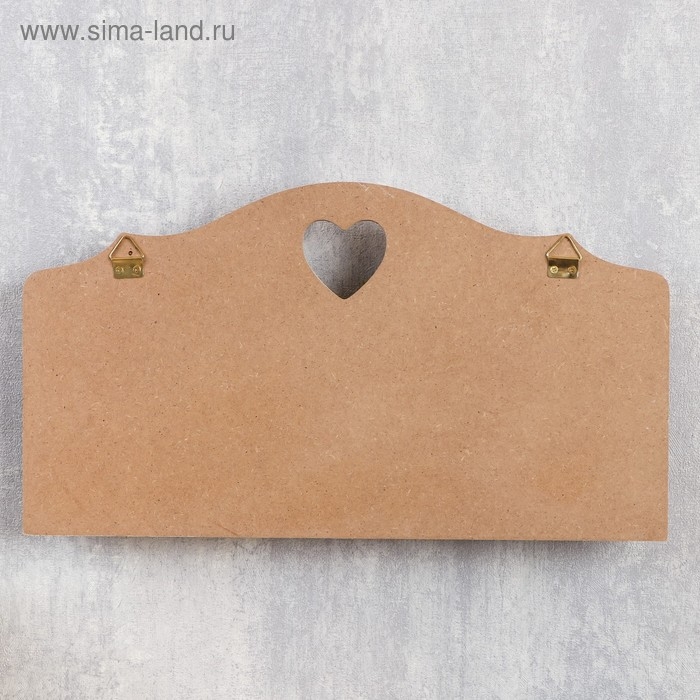 Крючки декоративные дерево Крючки декоративные дерево "Вазон с цветами с сердечком" 19,5х35х3,5 см