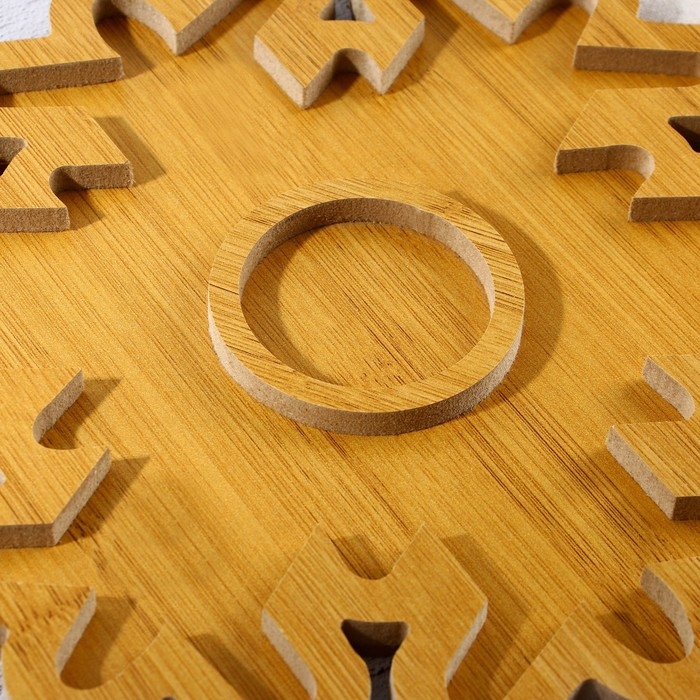 Новый год. Менажница деревянная «Снежинка», 25 х 25 см Новый год. Менажница деревянная «Снежинка», 25 х 25 см