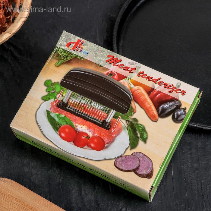 Тендерайзер для мяса «Нилла», 15×11×4 см, цвет МИКС Тендерайзер для мяса «Нилла», 15×11×4 см, цвет МИКС