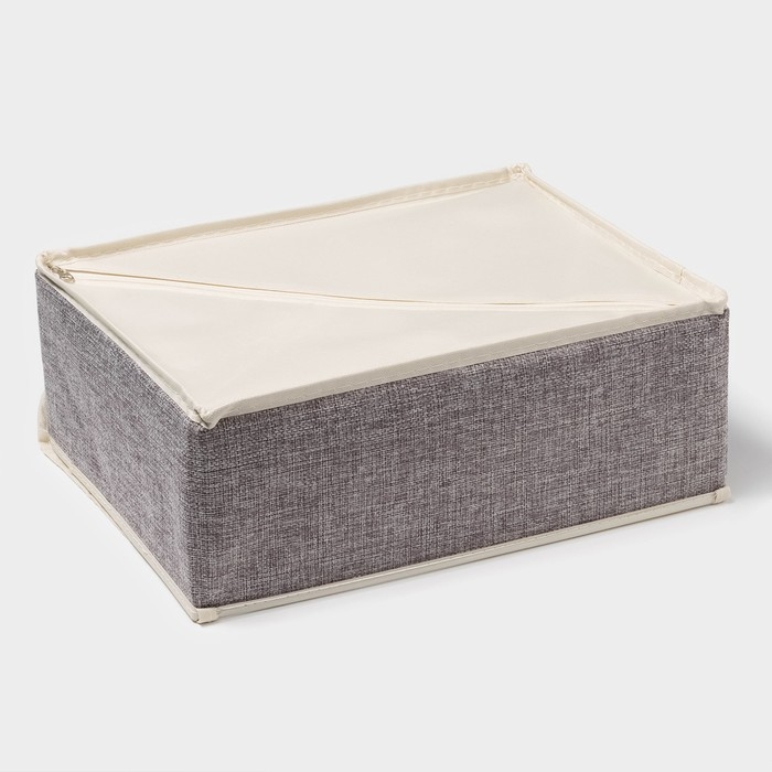 Органайзер для хранения белья Доляна «Тео», 6 ячеек, с прозрачной крышкой, 32×23×12 см, цвет серый Органайзер для хранения белья Доляна «Тео», 6 ячеек, с прозрачной крышкой, 32×23×12 см, цвет серый