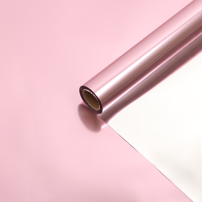 Пленка для цветов, Пленка для цветов,"Металлик", 0,57х10м, розовый