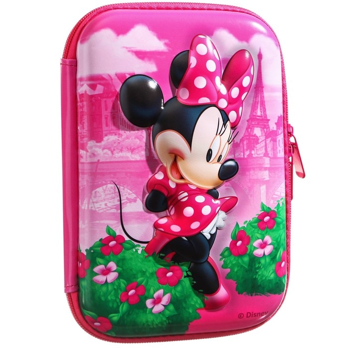 Пенал каркасный 2 секции, с эффектом 3D, 150х220х40 мм, Минни Маус Пенал каркасный 2 секции, с эффектом 3D, 150х220х40 мм, Минни Маус