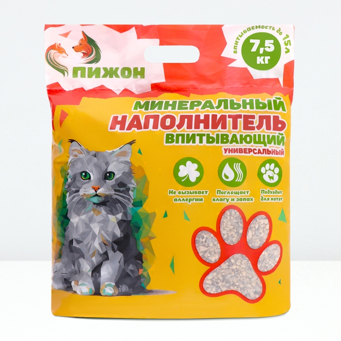 Наполнитель минеральный впитывающий Наполнитель минеральный впитывающий "Пижон" универсальный, 15 л