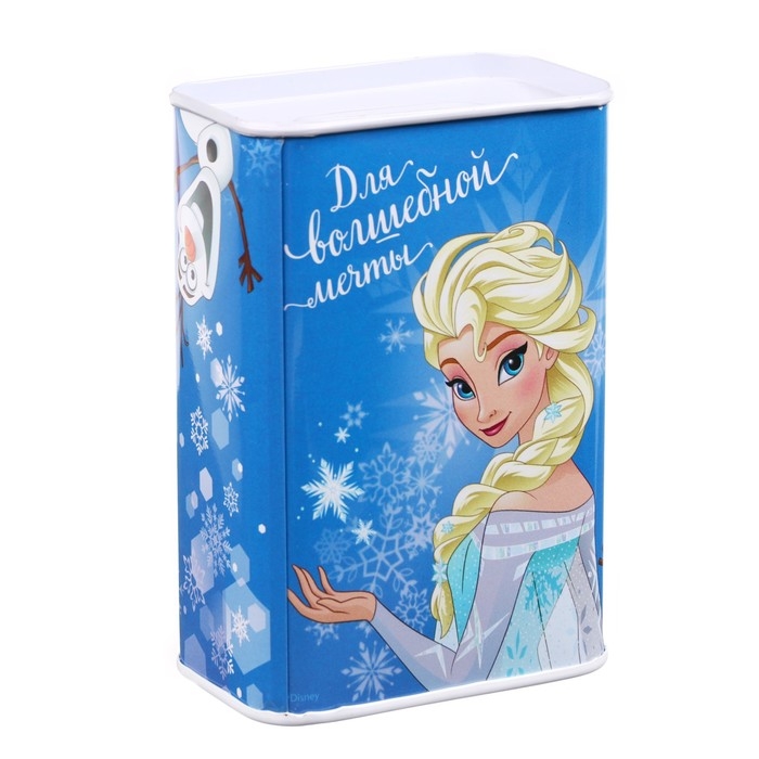 Копилка металлическая, 7,8 см х 4,8 см х 10,8 см Копилка металлическая, 7,8 см х 4,8 см х 10,8 см "Для волшебной мечты", Холодное сердце