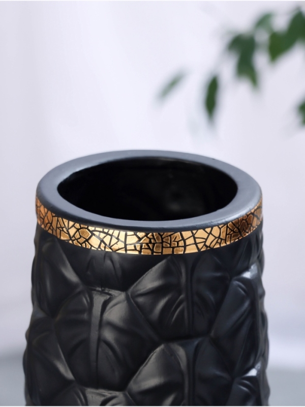 Ваза керамика напольная Ваза керамика напольная "Хадвин" 60х13 см, чёрный