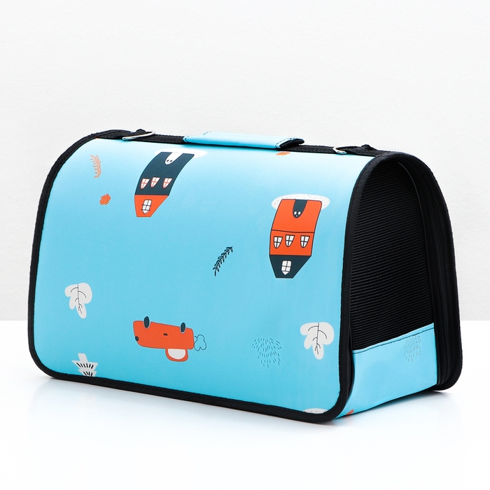 Сумка - переноска для животных  Сумка - переноска для животных "Путешественник", голубая, размер M, 40 х 21 х 27 см