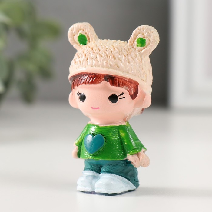 Сувенир полистоун Сувенир полистоун "Малышка в шапке" МИКС 2,5х3,3х6 см