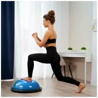 Полусфера BOSU гимнастическая ONLYTOP, 58&times;25 см, с насосом, синяя