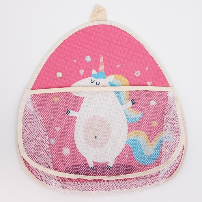 Сетка для хранения игрушек в ванной с петелькой «Единорожка» Сетка для хранения игрушек в ванной с петелькой «Единорожка»