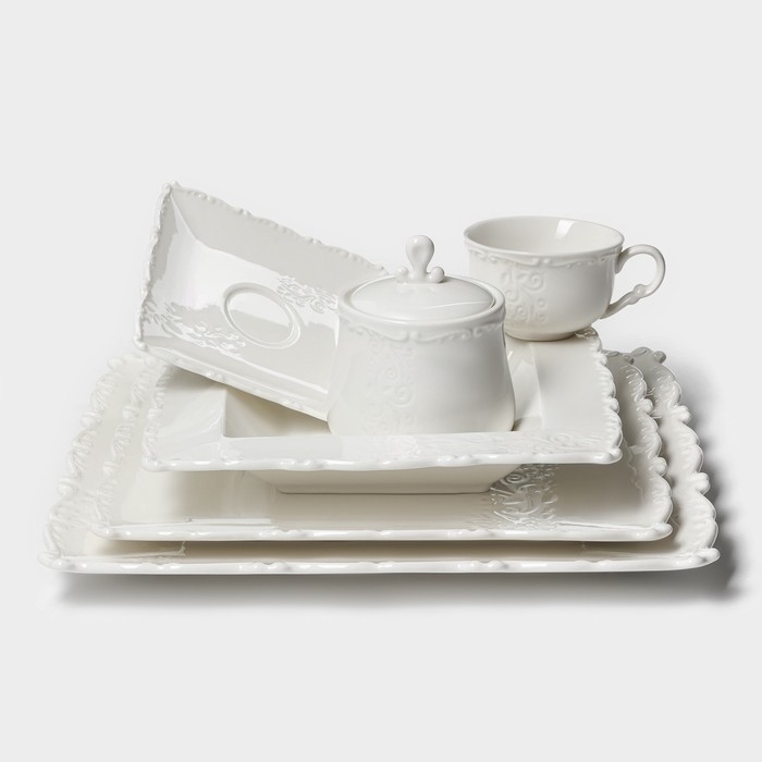 Тарелка фарфоровая пирожковая Magistro Kingdom, 30×2,2 см Тарелка фарфоровая пирожковая Magistro Kingdom, 30×2,2 см