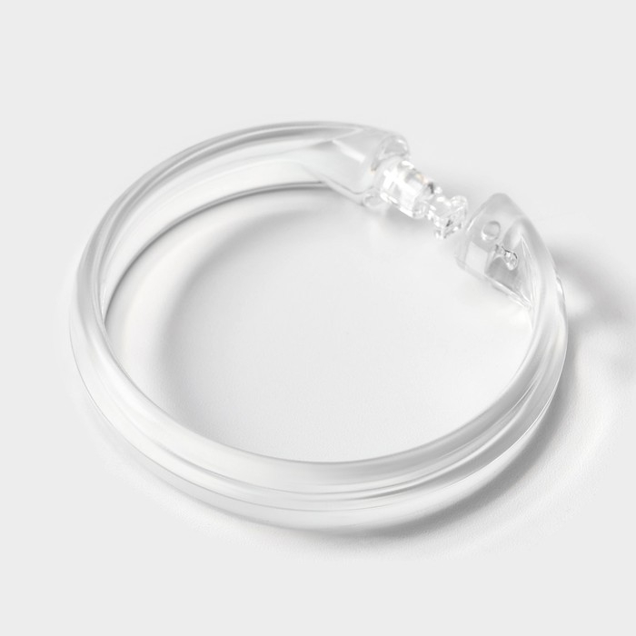 Кольца для штор Доляна, в ванную, 12 шт, d=5,5 см, прозрачные