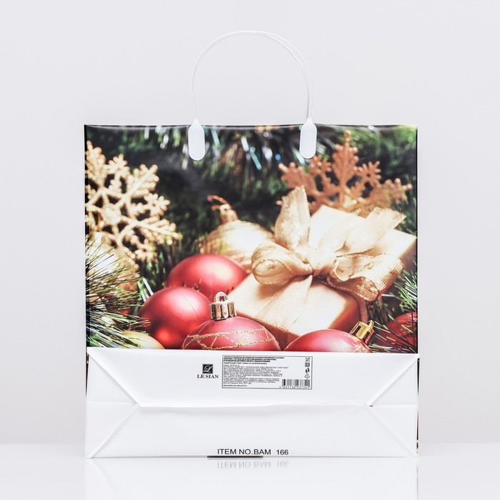 Новый год. Пакет  Новый год. Пакет "Композиция", мягкий пластик, 30х30 100 мкм.