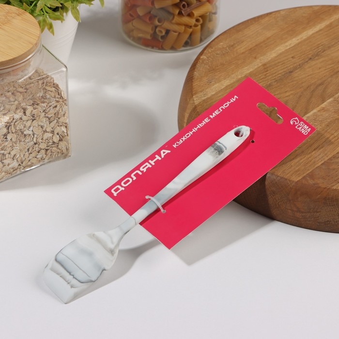 Лопатка Доляна «Мрамор», силикон, 21,5 см Лопатка Доляна «Мрамор», силикон, 21,5 см