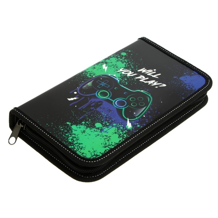 Пенал 1 секция 115 х 205 х 30 мм, Calligrata Пенал 1 секция 115 х 205 х 30 мм, Calligrata "Джойстик", ламинированный картон