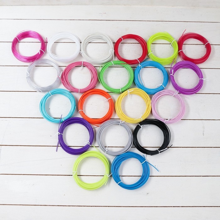 Пластик Luazon PLA-20, для 3D ручки, 20 цветов по 10 метров Пластик Luazon PLA-20, для 3D ручки, 20 цветов по 10 метров