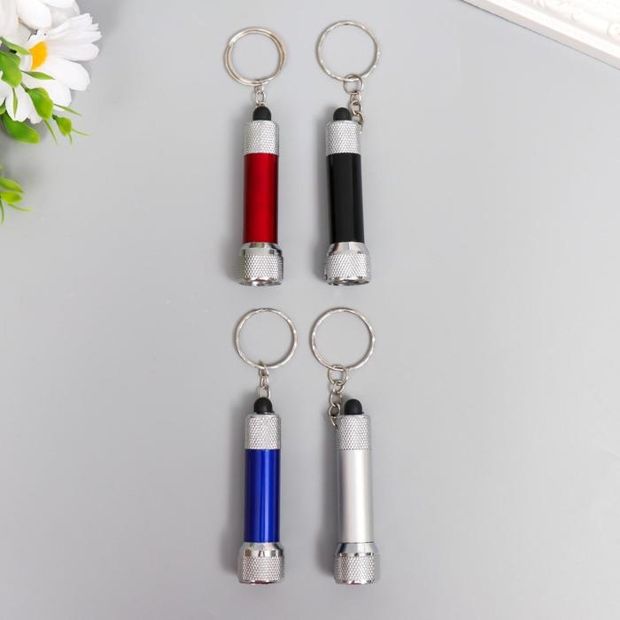 Фонарик 3 светодиода на кольце 11 х 1,5 см МИКС Фонарик 3 светодиода на кольце 11 х 1,5 см МИКС