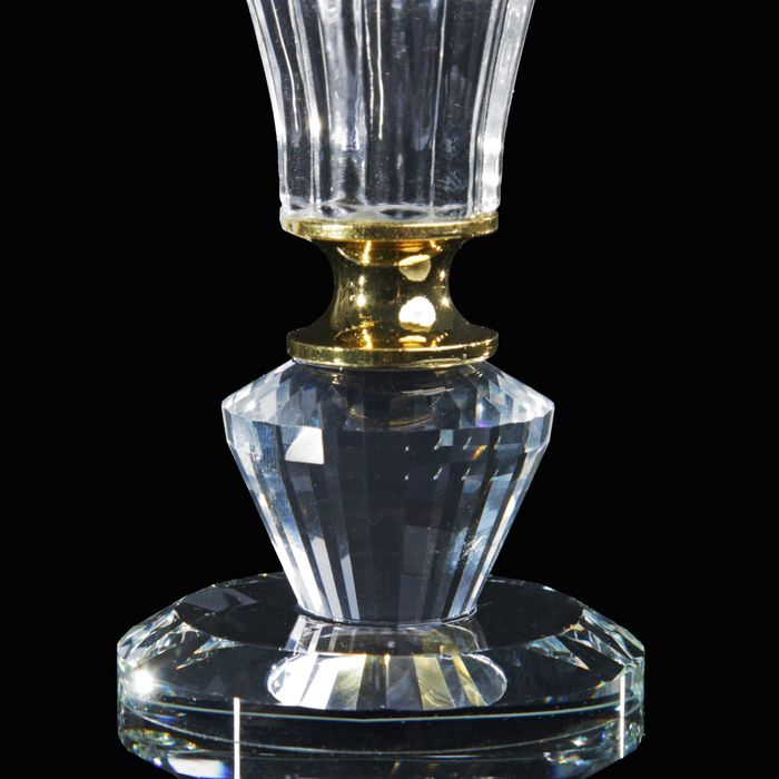 Подсвечник стекло на 1 свечу Подсвечник стекло на 1 свечу "Вазон с хрусталиком" 9,7х5,6х5,6 см