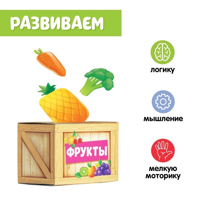 Обучающий набор «Сортер-копилка: продукты», по методике Монтессори Обучающий набор «Сортер-копилка: продукты», по методике Монтессори