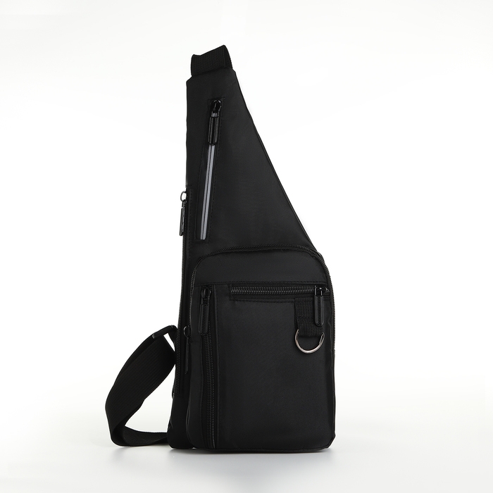 Сумка-слинг мужская из текстиля, цвет чёрный Сумка-слинг мужская из текстиля, цвет чёрный