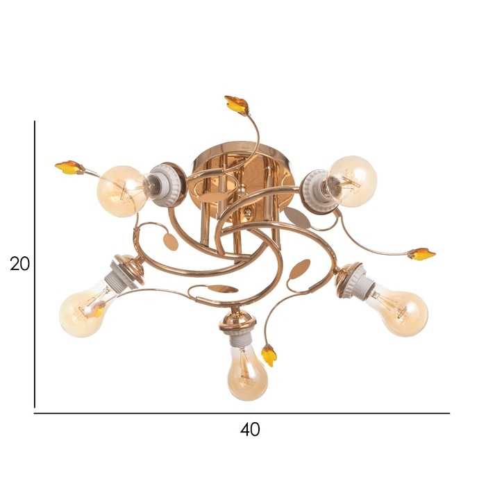 Люстра Люстра "Арден" БП 5х40Вт Е27 Золото МОДЕЛЬ: 2600551 10662079